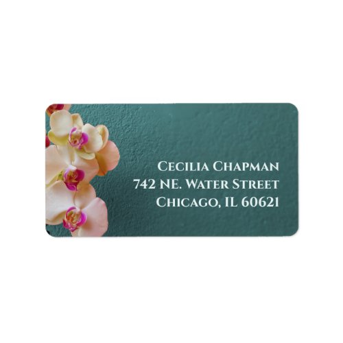 Elegant Orchid Floral Personalized Return Address  Label