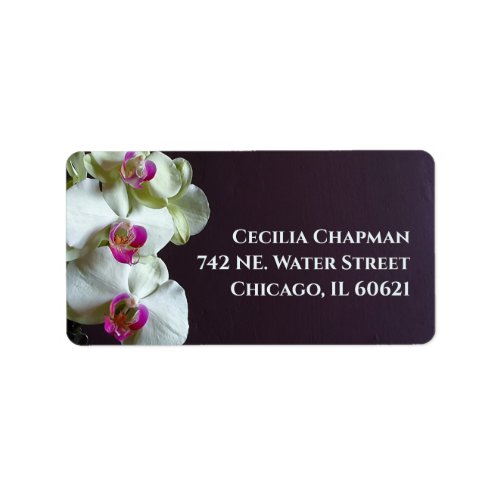 Elegant Orchid Floral Personalized Return Address  Label