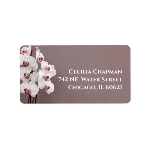 Elegant Orchid Floral Personalized Return Address  Label