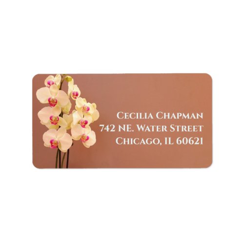 Elegant Orchid Floral Personalized Return Address  Label