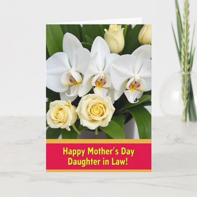 Elegant Orchid Mothers Day Card (Front)