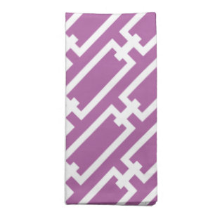 Elegant Orchid Purple Geometric Links Pattern Cloth Napkin