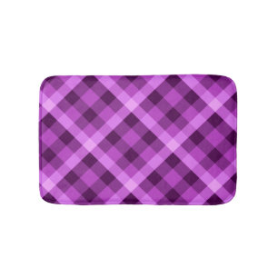 Elegant Orchid Purple Plaid Small Bath Mat