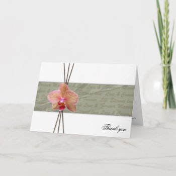 Elegant Orchid Thank You - Customized by Cards_by_Cathy at Zazzle