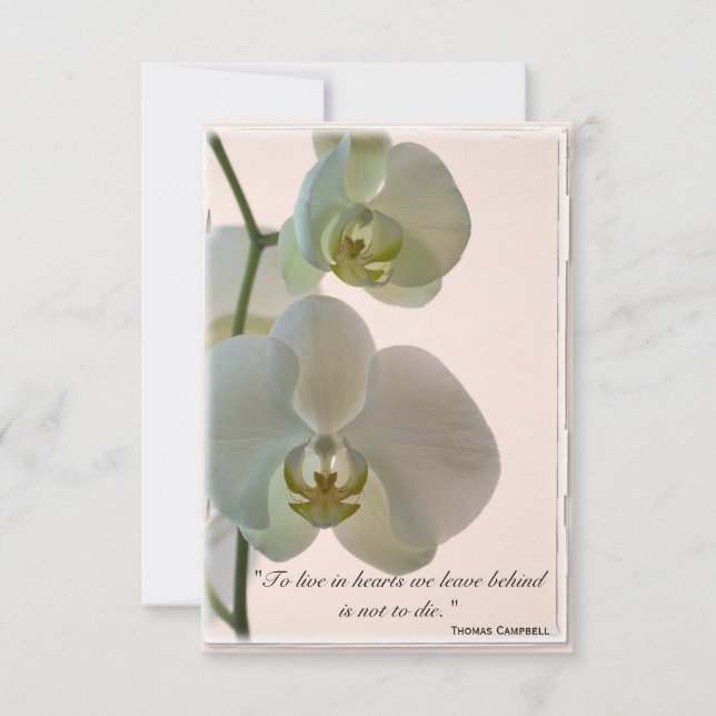 Elegant Orchid Thank You for Your Sympathy Note (Front)