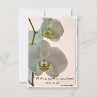 Elegant Orchid Thank You for Your Sympathy Note Card