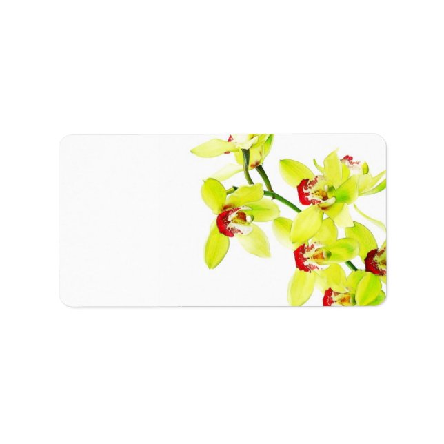 Elegant Orchid Wedding or General Blank Label (Front)