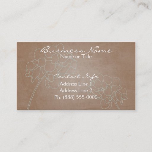 Customizable Elegant Orchids Business Cards