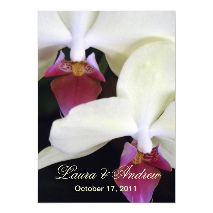 Elegant Orchids Formal Wedding Invitations 5x7 Invites