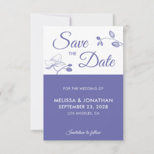 Elegant orchids modern floral purple save the date