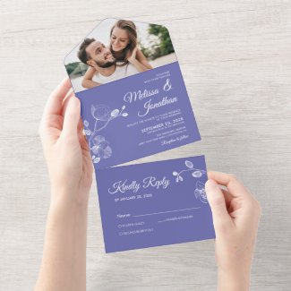 Elegant orchids purple floral botanical wedding