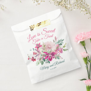 Elegant Orchids Wedding Love is Sweet Take a Treat Favor Bag