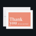 ELEGANT ORDER INSERT business thank you orange Card<br><div class="desc">by kat massard >>> WWW.SIMPLYSWEETPAPERIE.COM<<< Send and extra special THANK YOU message with style and pizzazz for your customers. Add your logo on the back and even had write a personal note - great, professional customer service that will keep them coming back! TIPS 1. To resize / reposition images hit...</div>