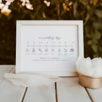 Elegant Order Of Events Wedding Timeline Icons