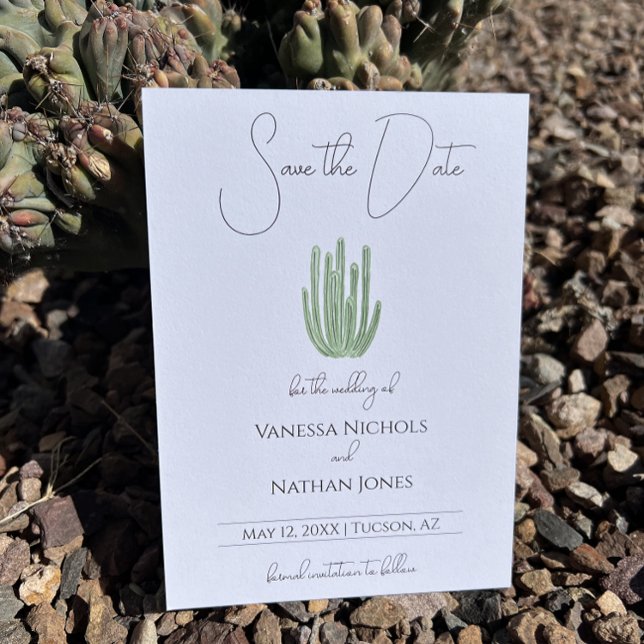 Elegant Organ Pipe Cactus Save The Date Invitation (Creator Uploaded)