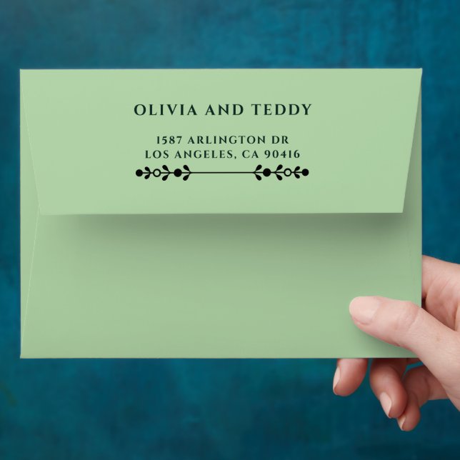 Elegant Organic Modern Wedding Invitation Envelope (Hand)