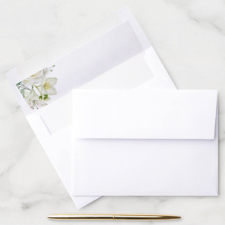 Elegant Organic Modern Wedding Invitation Envelope Liner