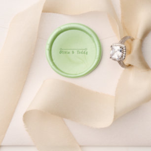 Elegant Organic Modern Wedding Invitation Wax Seal Stamp