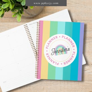 Elegant & Organized Pastel Stripes Schedule