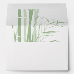 Elegant Oriental Bamboo 5x7 Wedding Invitation Envelope