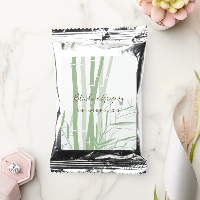 Elegant Oriental Bamboo Wedding  Coffee Drink Mix (Wedding)