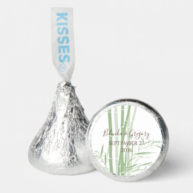 Elegant Oriental Bamboo Wedding   Hershey®'s Kisses® (Front)