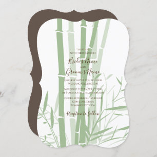 Elegant Oriental Bamboo Wedding Invitations