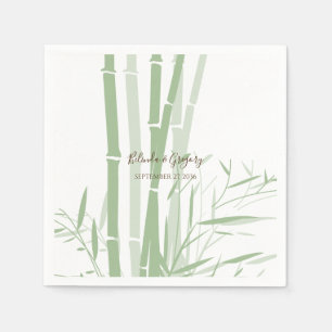 Elegant Oriental Bamboo Wedding Napkins