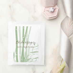 Elegant Oriental Bamboo Wedding Tea Bag Drink Mix