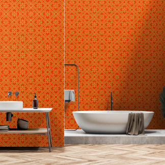 Elegant Oriental Floral Thai Style Asian Pattern Wallpaper