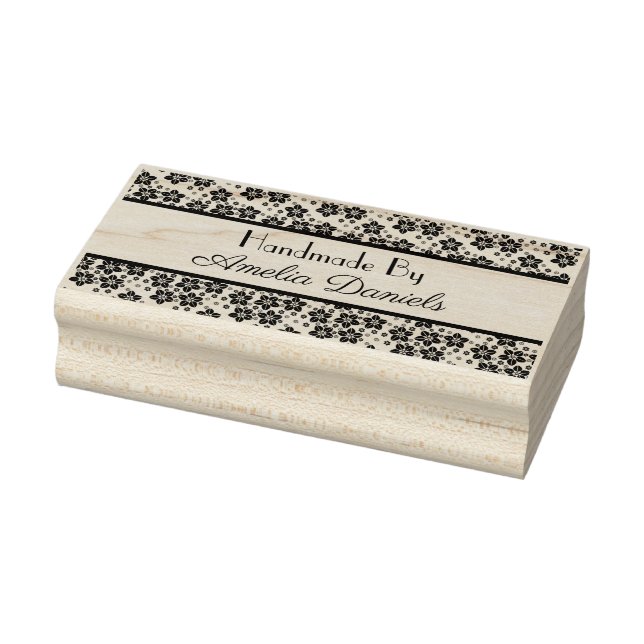 Elegant Oriental flower Handmade By Rubber Stamp (Stamp)