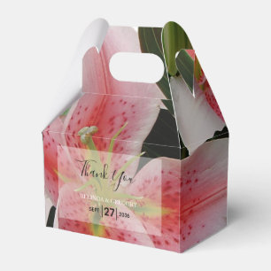Elegant Oriental Lilies Wedding Favor Boxes