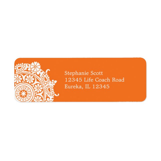 Elegant Ornament White/Orange Label (Front)