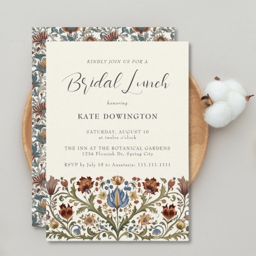 Elegant Ornamental Floral Bridal Shower Invitation
