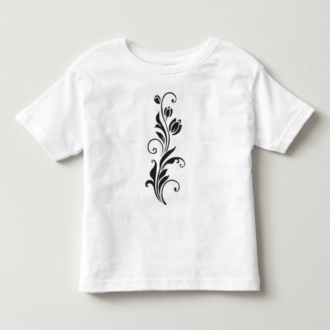 Elegant Ornamental Floral Flower Art Toddler T-shirt (Front)