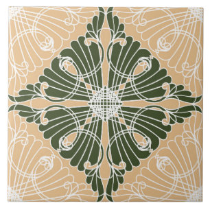 Elegant, ornamental pattern, diamond shape ceramic tile