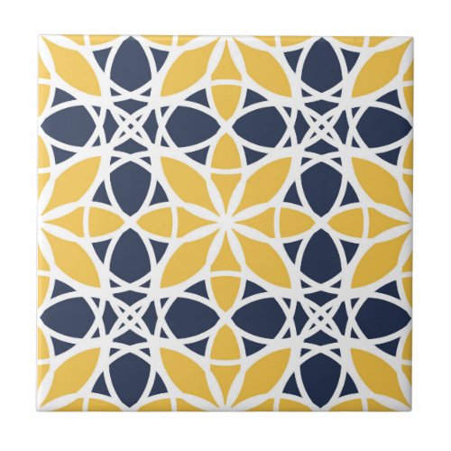 Elegant ornamental pattern seed of life ceramic tile