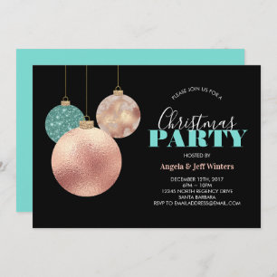 Elegant Ornaments Christmas Party 2 Invitation