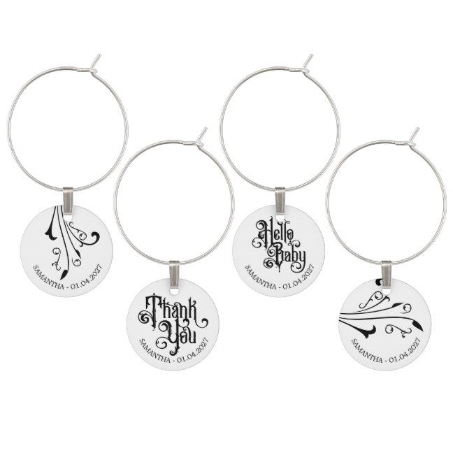 Elegant Ornaments Horror Black Gothic Wine Charm