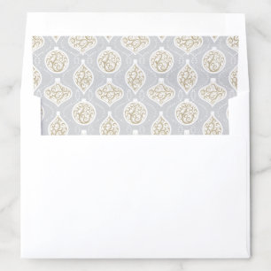 Elegant ornaments pattern neutral Christmas Envelope Liner