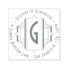 Elegant Ornate Art Deco Round Return Address