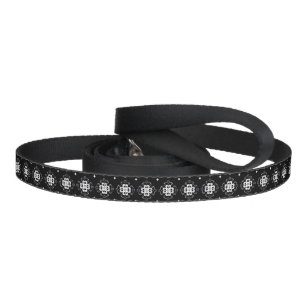 Elegant Ornate Black and White Pattern Pet Leash