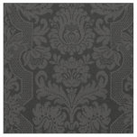 Elegant Ornate Black Victorian Damask  Fabric