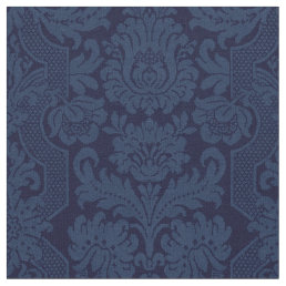 Elegant Ornate Blue Victorian Damask   Fabric