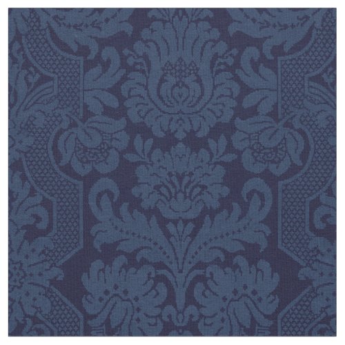 Elegant Ornate Blue Victorian Damask   Fabric