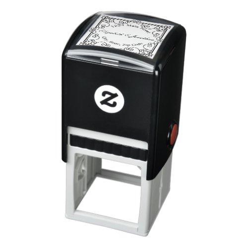 Elegant Ornate Celtic Border Return Address Self_inking Stamp