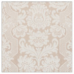 Elegant Ornate Cream Victorian Damask Fabric