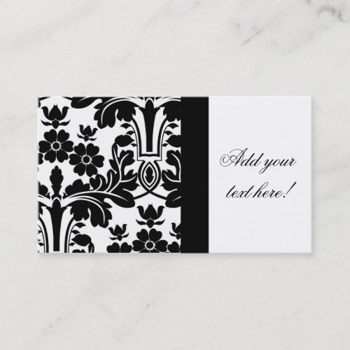 Elegant Ornate Damask Pattern Business Card