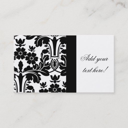 Customizable Elegant Ornate Damask Pattern Business Card