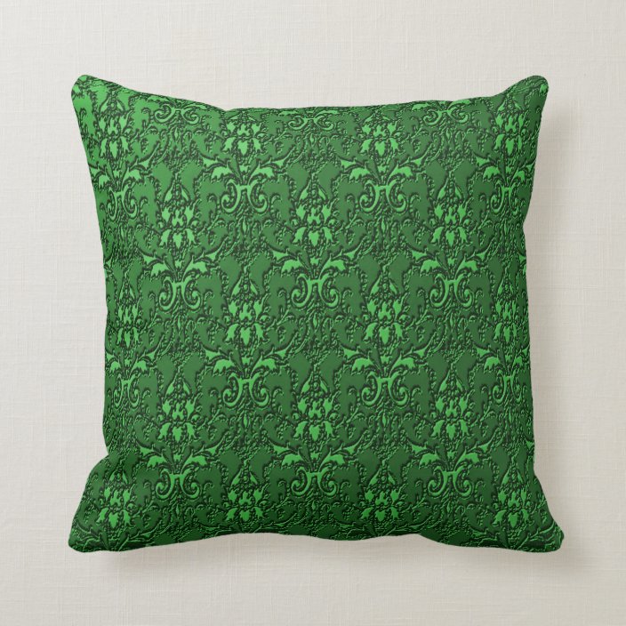 emerald green throw pillow